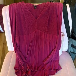 Torrid Fuchsia Smocked Blouse